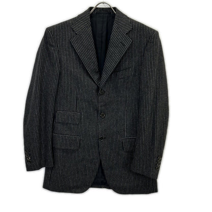 LUCIANO BARBERA Charcoal Stripe 3B Jacket Size 46