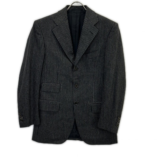 LUCIANO BARBERA Charcoal Stripe 3B Jacket Size 46