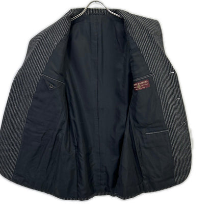 LUCIANO BARBERA Charcoal Stripe 3B Jacket Size 46