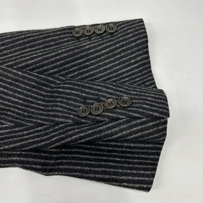 LUCIANO BARBERA Charcoal Stripe 3B Jacket Size 46