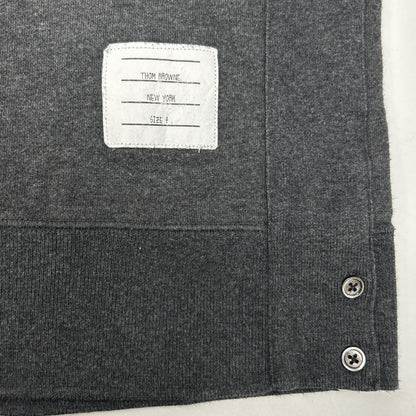 THOM BROWNE Gray Classic Loopback 4-Bar Sweatshirt Size 4