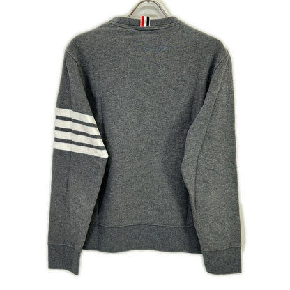 THOM BROWNE Gray Classic Loopback 4-Bar Sweatshirt Size 4