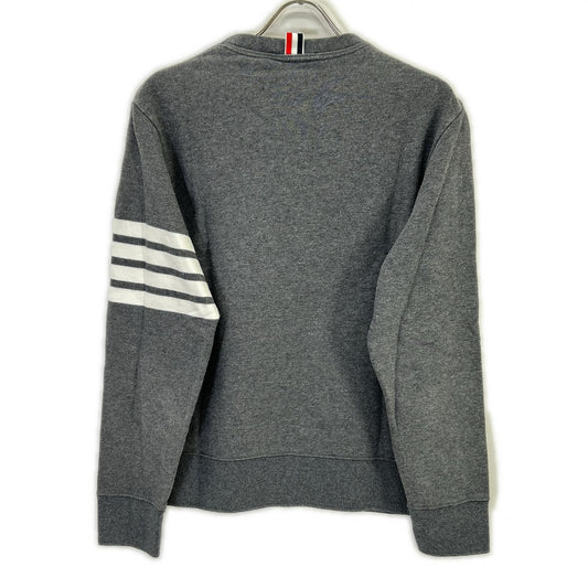 THOM BROWNE Gray Classic Loopback 4-Bar Sweatshirt Size 4