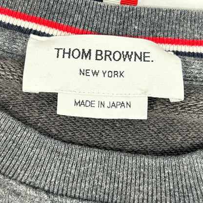 THOM BROWNE Gray Classic Loopback 4-Bar Sweatshirt Size 4