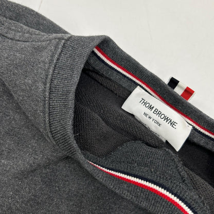 THOM BROWNE Gray Classic Loopback 4-Bar Sweatshirt Size 4