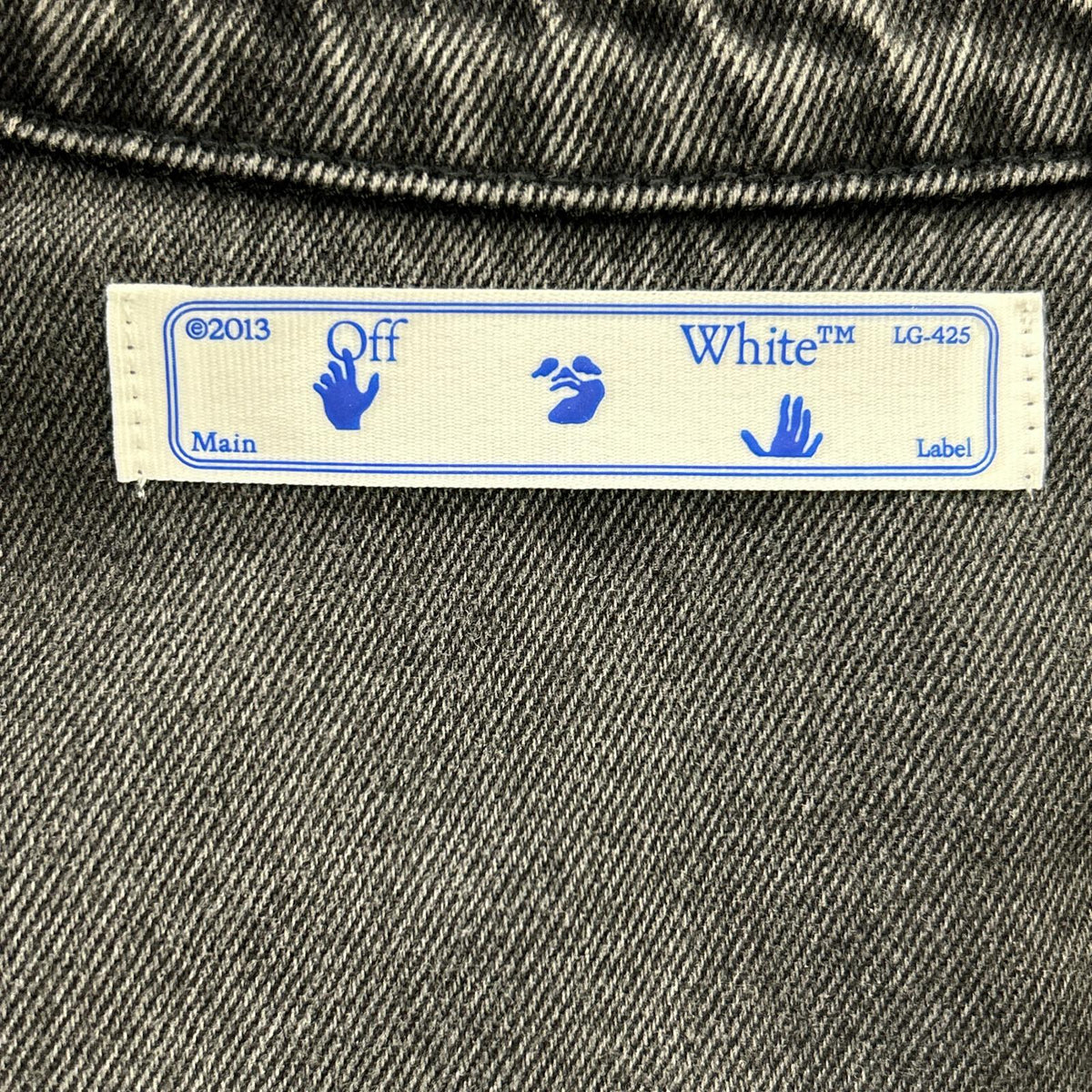 OFF-WHITE OMYD027F21DEN002 Denim Jacket Black Size XL