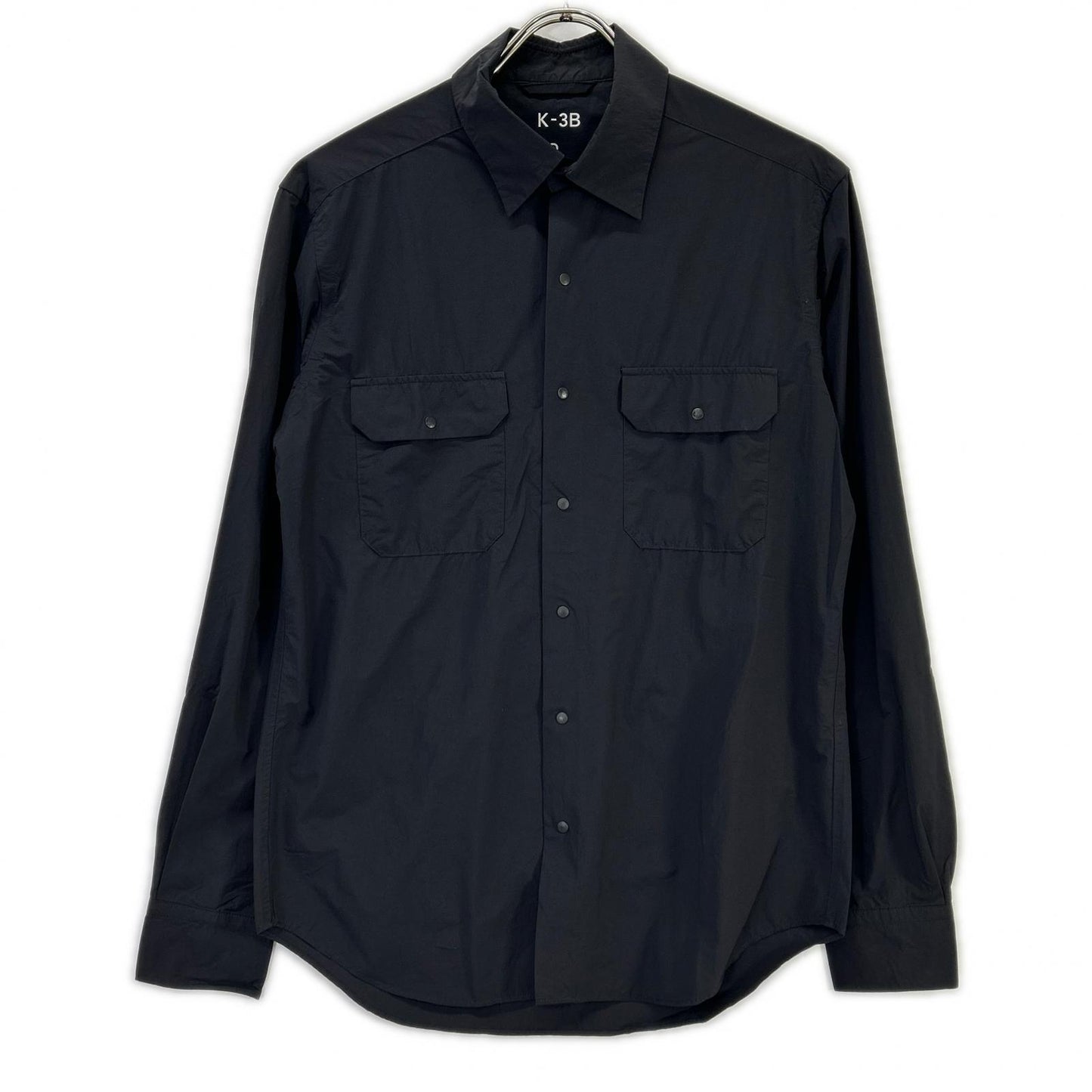 K-3B Black 4-Way Stretch Nylon Dress Shirt Size 0