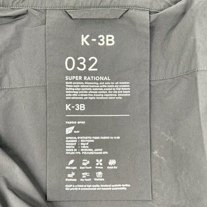 K-3B Black 4-Way Stretch Nylon Dress Shirt Size 0