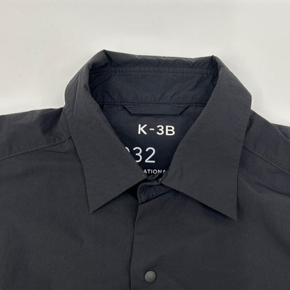 K-3B Black 4-Way Stretch Nylon Dress Shirt Size 0
