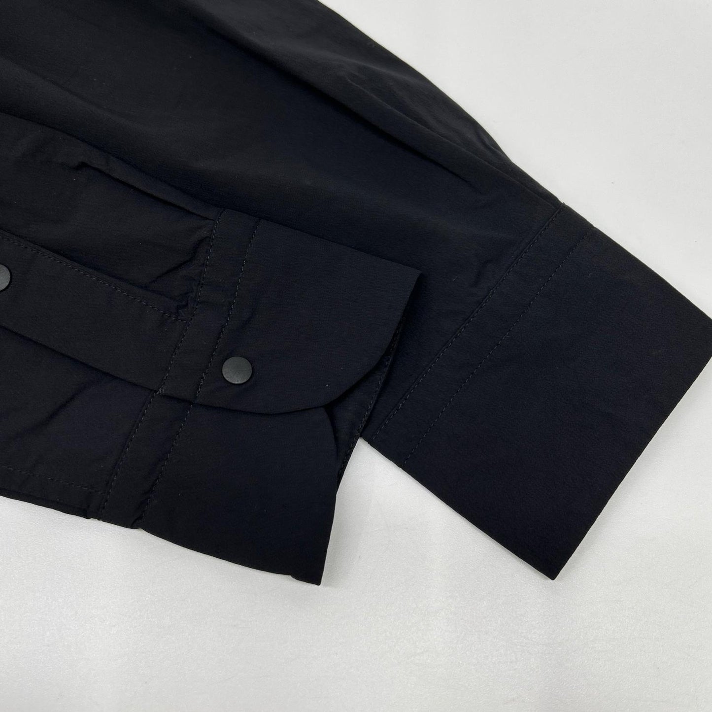 K-3B Black 4-Way Stretch Nylon Dress Shirt Size 0