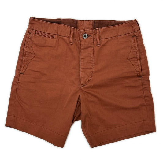 RRL 24SS Red Cotton Button Fly Shorts Size 28