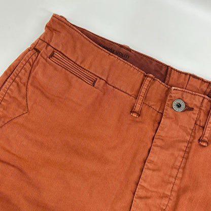 RRL 24SS Red Cotton Button Fly Shorts Size 28