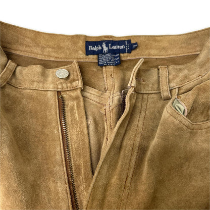 RALPHLAUREN Brown Suede Pants Size 29