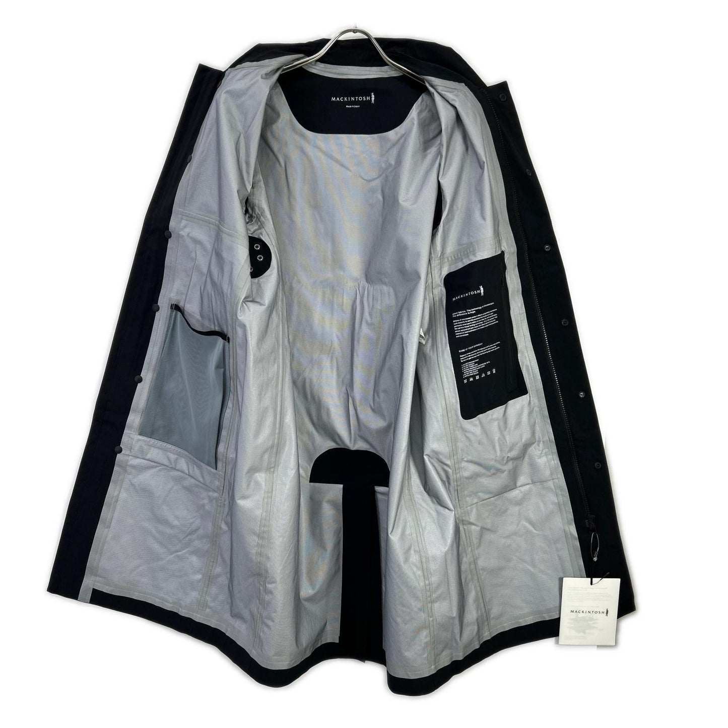 MACKINTOSH Black eVENT Nylon Balmacaan Coat Size 34