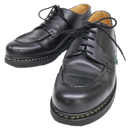 Paraboot Chambord Black Leather U-Tip Boots Size 7