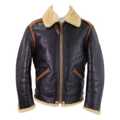 THE FEW B-6 Mouton Flight Jacket Brown Size 40R