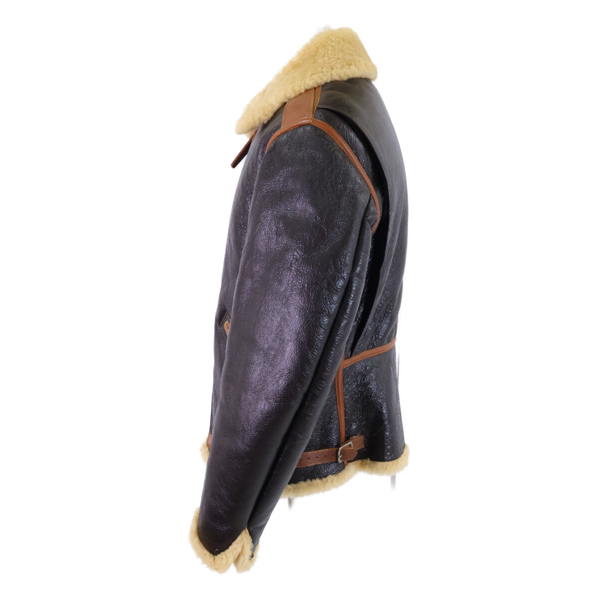 THE FEW B-6 Mouton Flight Jacket Brown Size 40R