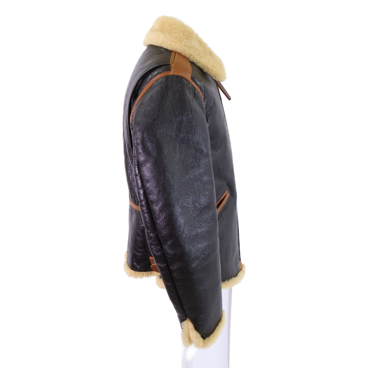 THE FEW B-6 Mouton Flight Jacket Brown Size 40R