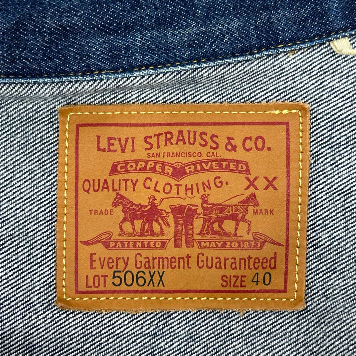 LEVI'S VINTAGE CLOTHING 506XX 1936 Denim Jacket Size 40