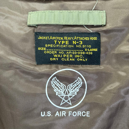 WAIPER 24WP96 N-3 Flight Jacket Nylon Khaki Size XL