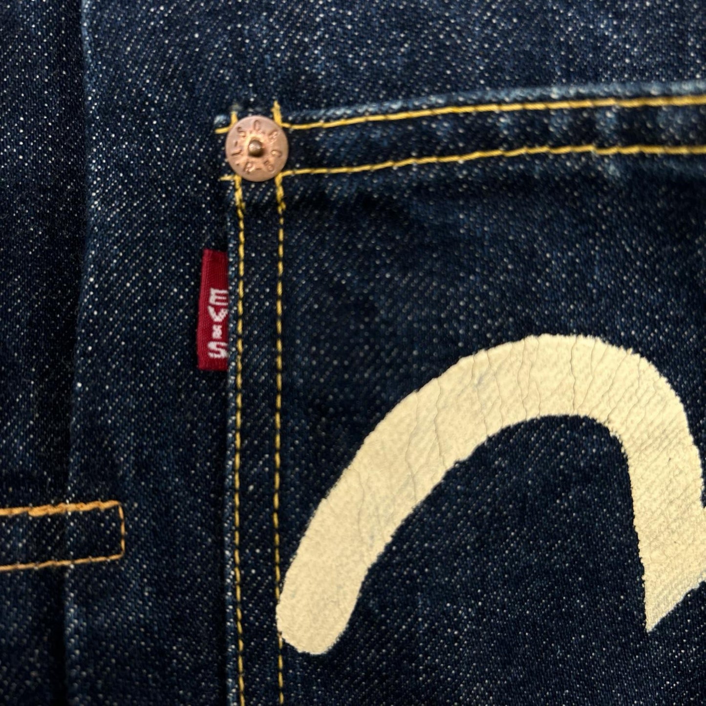 EVISU Lot.1213 No.2 War Model 1st Denim Jacket Size 36