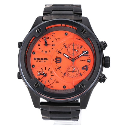 DIESEL Bolt Down Chronograph Quartz Watch Black/Orange