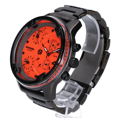 DIESEL Bolt Down Chronograph Quartz Watch Black/Orange