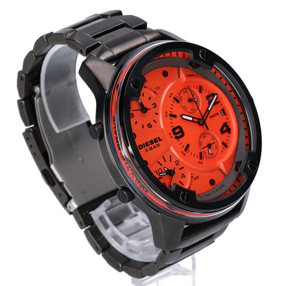 DIESEL Bolt Down Chronograph Quartz Watch Black/Orange
