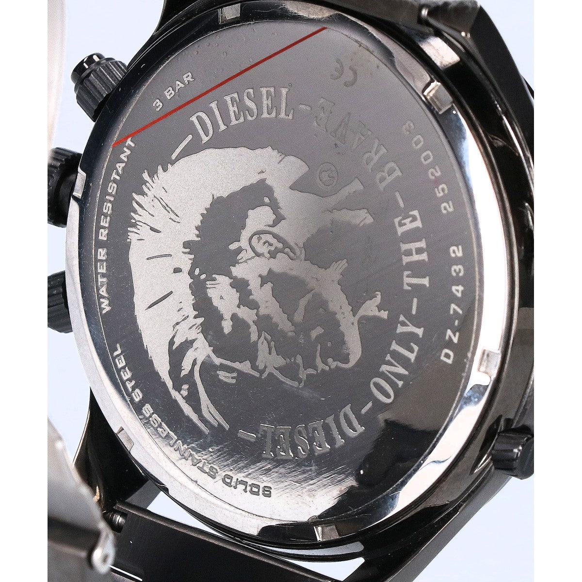 DIESEL Bolt Down Chronograph Quartz Watch Black/Orange