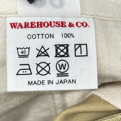 WAREHOUSE Duck Digger Chino Pants Beige Cotton Size 33