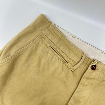WAREHOUSE Duck Digger Chino Pants Beige Cotton Size 33