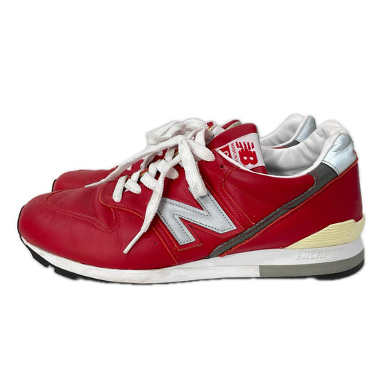 NEW BALANCE M996NCA Made in USA Leather Sneakers Red Size 10