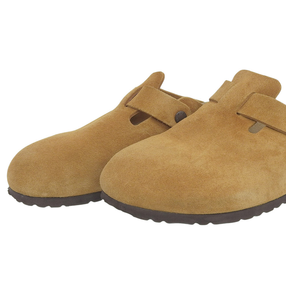 BIRKEN STOCK BOSTON Suede Leather Sandals Camel Size 44(EU)