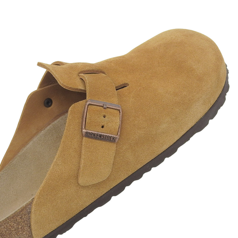 BIRKEN STOCK BOSTON Suede Leather Sandals Camel Size 44(EU)