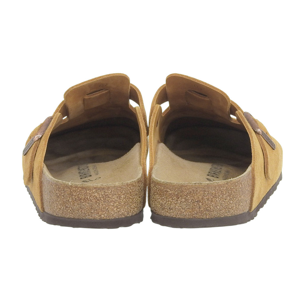 BIRKEN STOCK BOSTON Suede Leather Sandals Camel Size 44(EU)