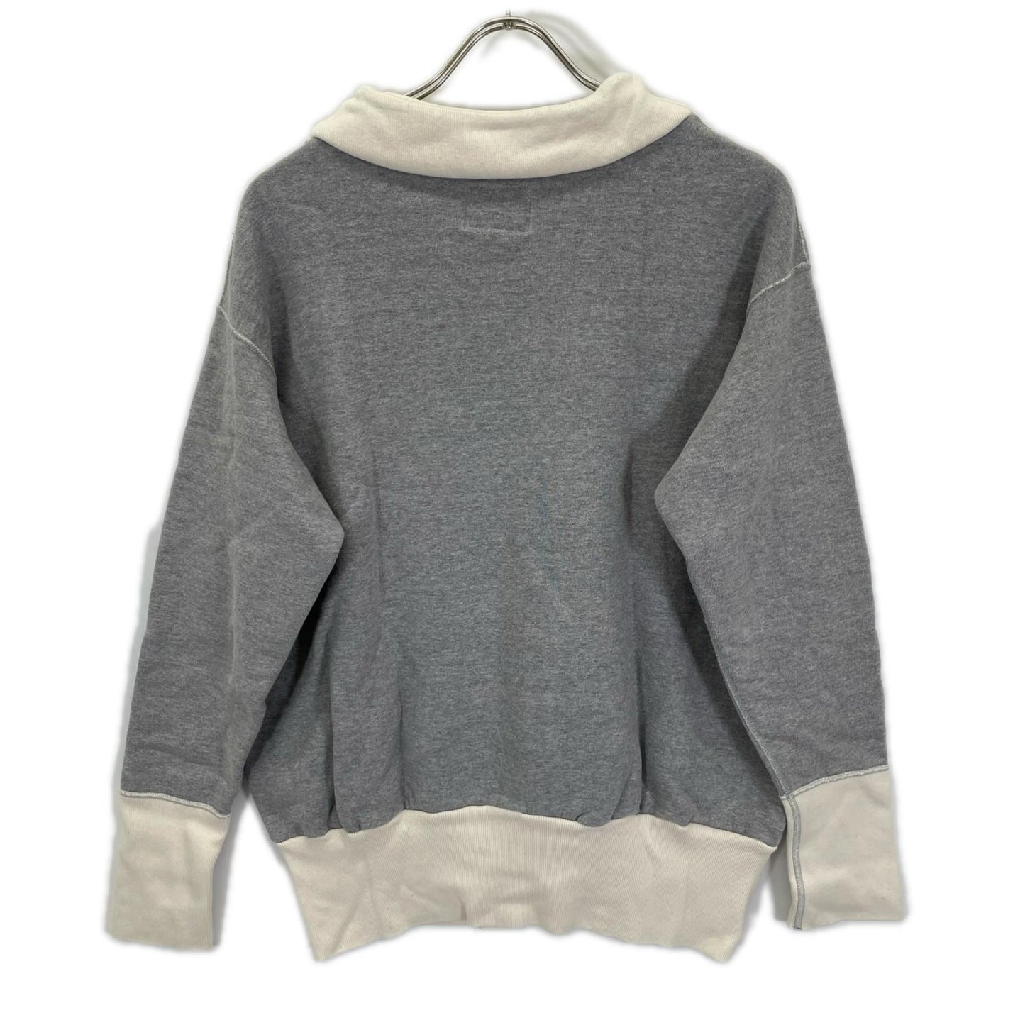 EVISU Reverse Weave Sweatshirt Gray/White Size 38