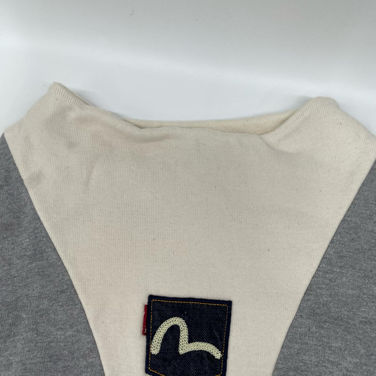 EVISU Reverse Weave Sweatshirt Gray/White Size 38