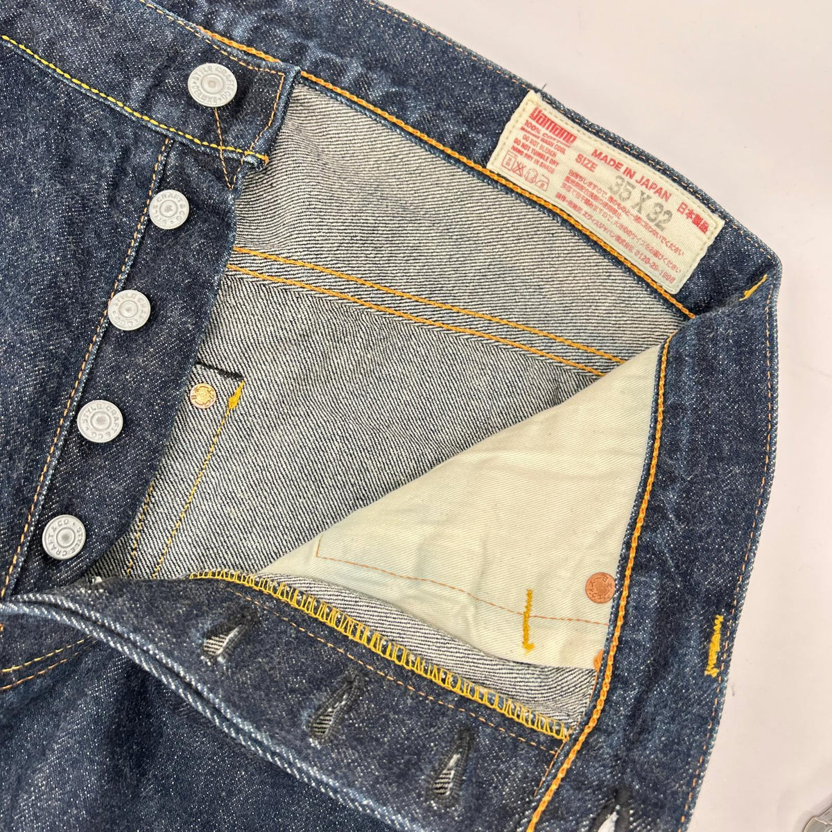 EVISU 2000T TIGER PRESHRUNK Selvedge Jeans Indigo Size 35