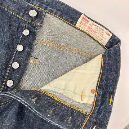 EVISU 2000T TIGER PRESHRUNK Selvedge Jeans Indigo Size 35