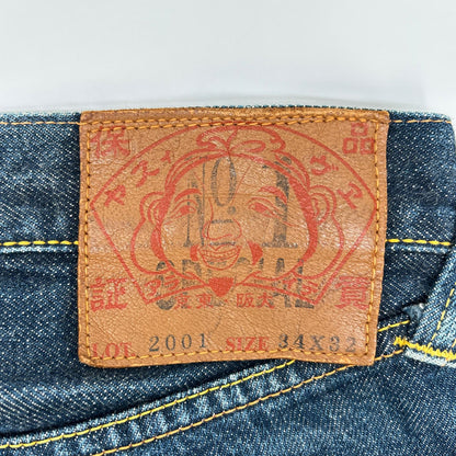 EVISU 2001 No.1 Special Yellow Gull Selvedge Jeans Size 34