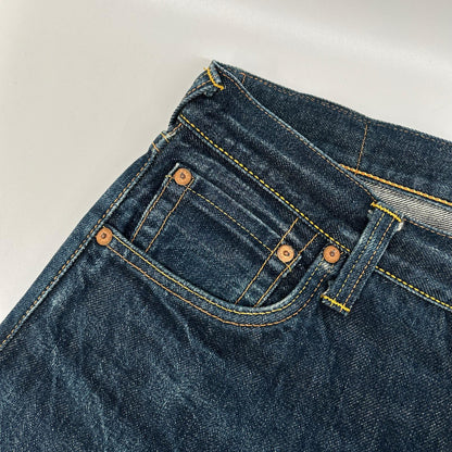 EVISU 2001 No.1 Special Yellow Gull Selvedge Jeans Size 34