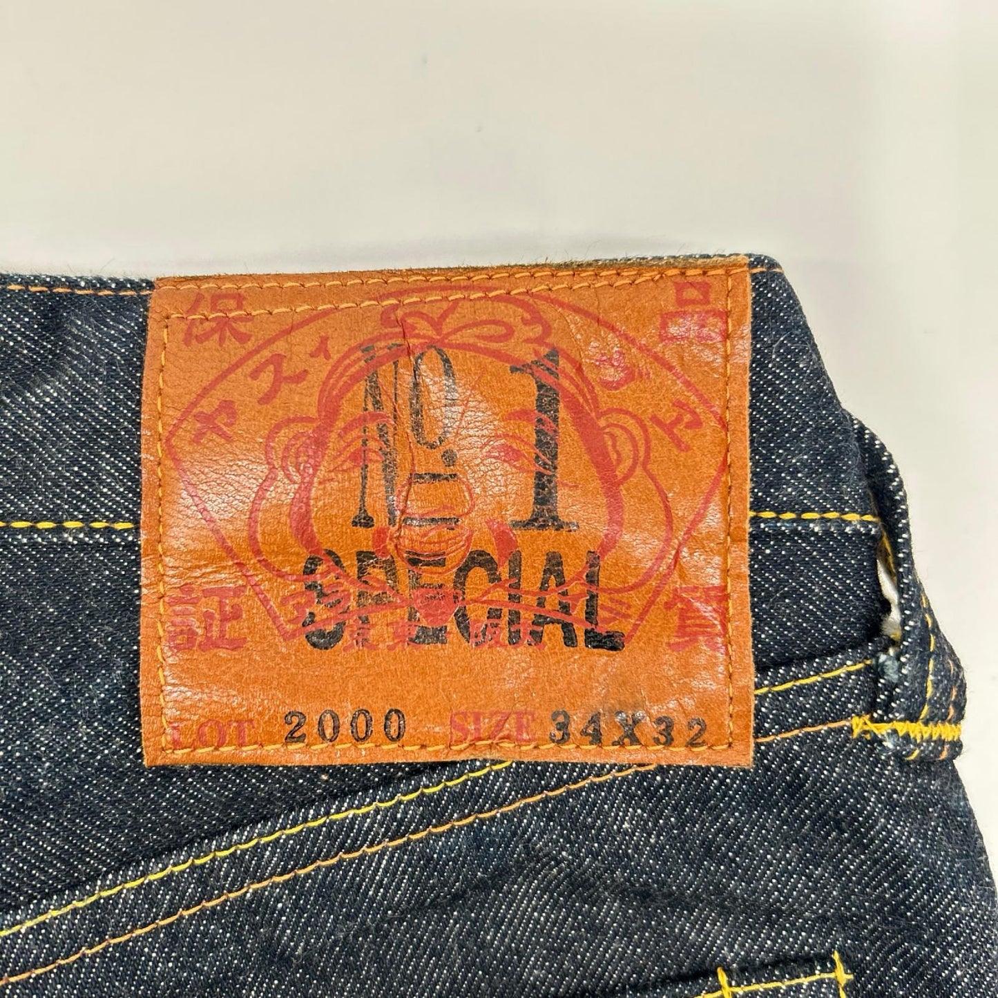 EVISU 2000 No.1 Special Selvedge Jeans Size 34