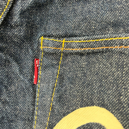 EVISU 2001 No.1 Special Gull Paint Selvedge Jeans Size 34