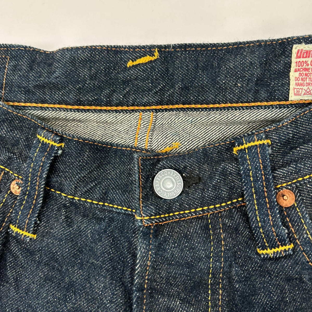 EVISU 2001 No.1 Special Gull Paint Selvedge Jeans Size 34