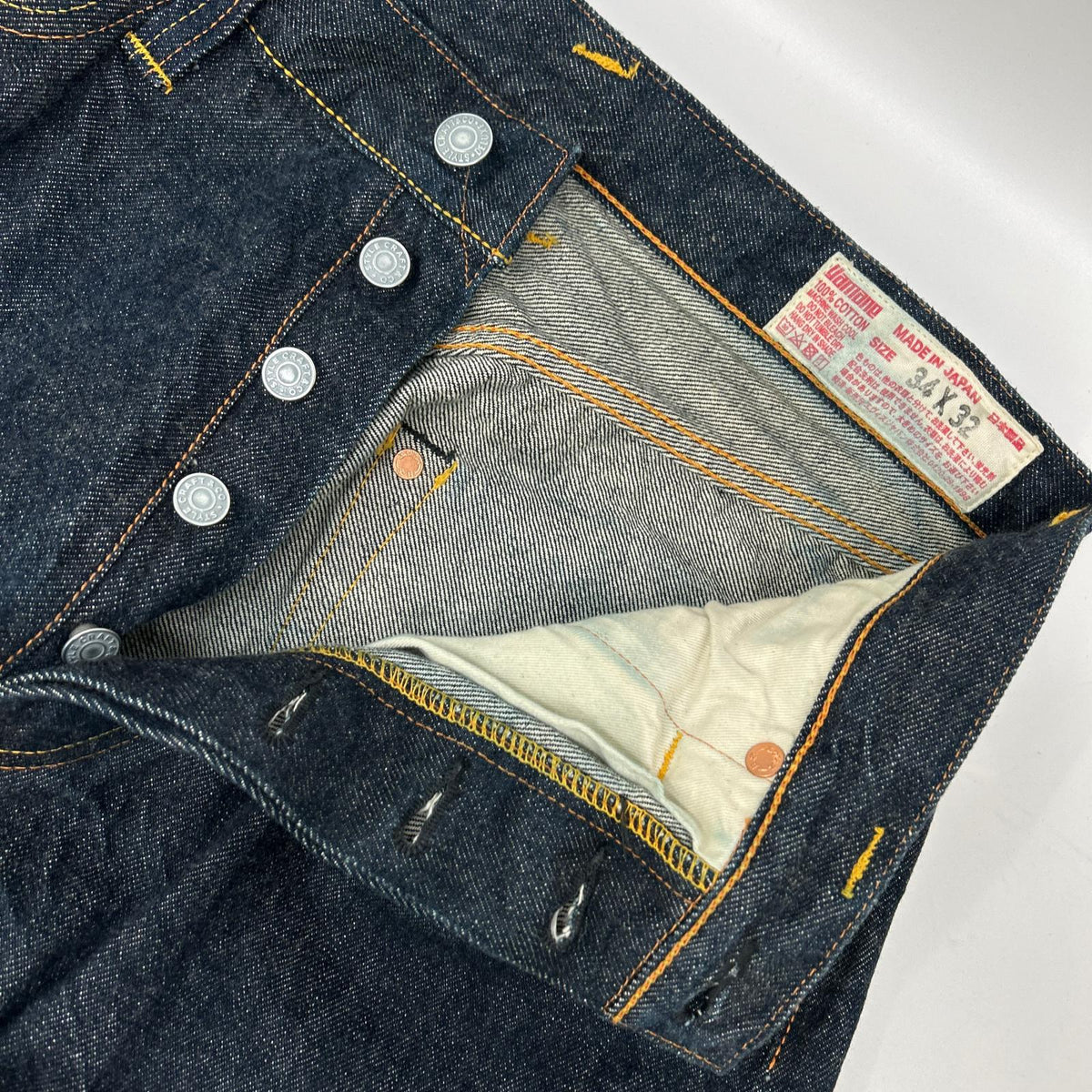 EVISU 2001 No.1 Special Gull Paint Selvedge Jeans Size 34
