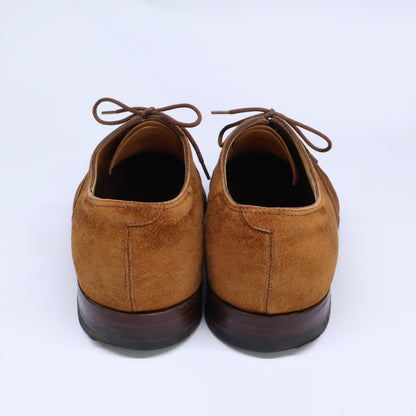 JOHNLOBB Avon Suede Punched Cap Toe Shoes Brown Size UK 8