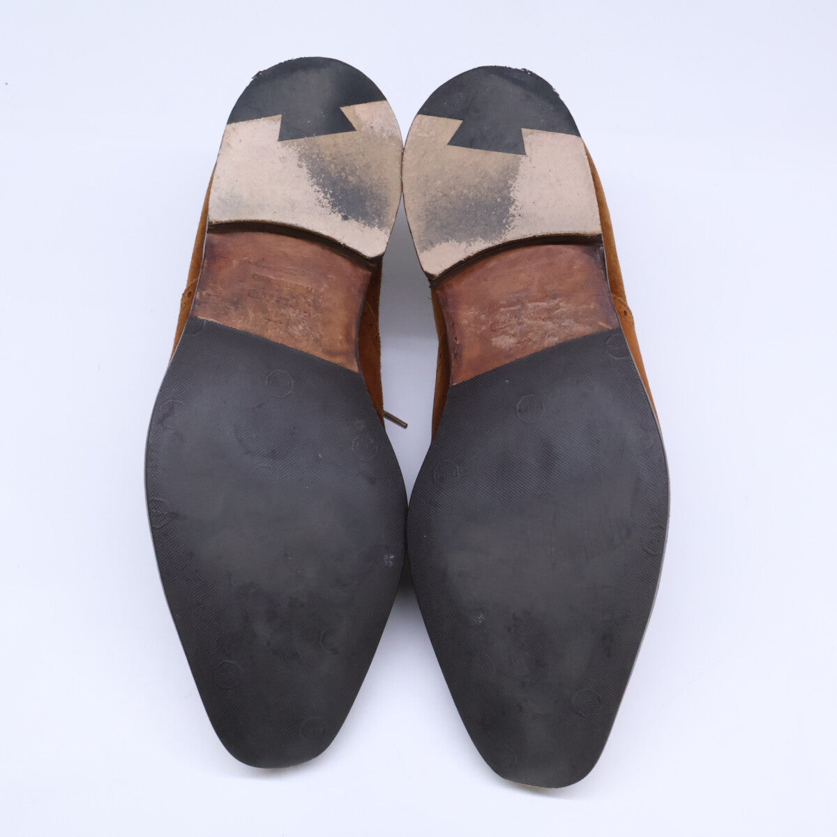 JOHNLOBB Avon Suede Punched Cap Toe Shoes Brown Size UK 8
