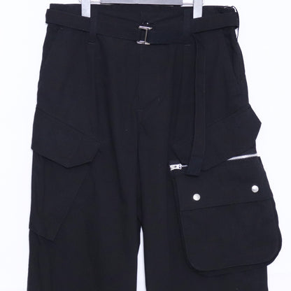 SACAI 21AW Cotton Oxford Cargo Pants Black Size 2