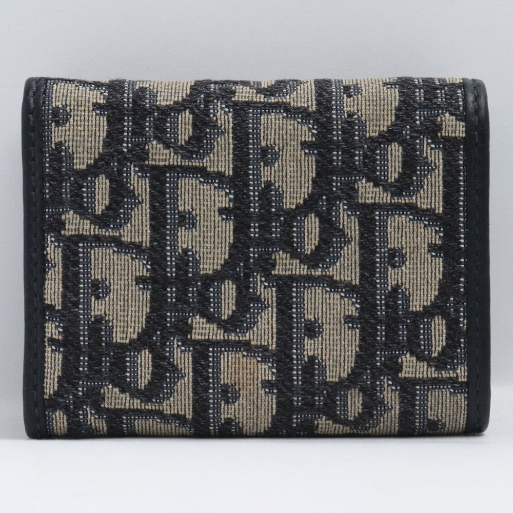 Dior Oblique 30 Montaigne Trifold Wallet Black Size F