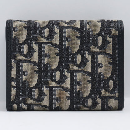 Dior Oblique 30 Montaigne Trifold Wallet Black Size F